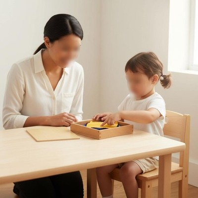 Kinderzentrierte Textilbox Früherziehung sensorische Textilmuster