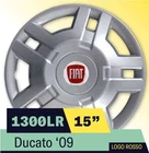 KIT SERIES 4 WHEEL COVERS 15" WHEEL CUPS FOR FIAT DUCATO 2009 COD 1300LR