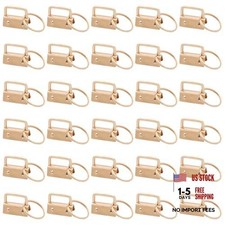 1 Inch Key Fob Hardware with Keychain Rings for DIY Crafts, Bag Light Gold