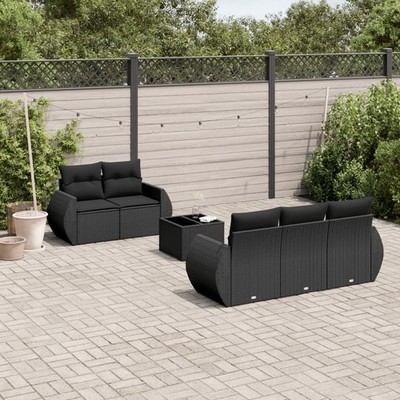Gartenmöbel Sofa Garnitur Kissen Lounge Gartengarnitur 6-tlg. Poly Rattan vidaXL