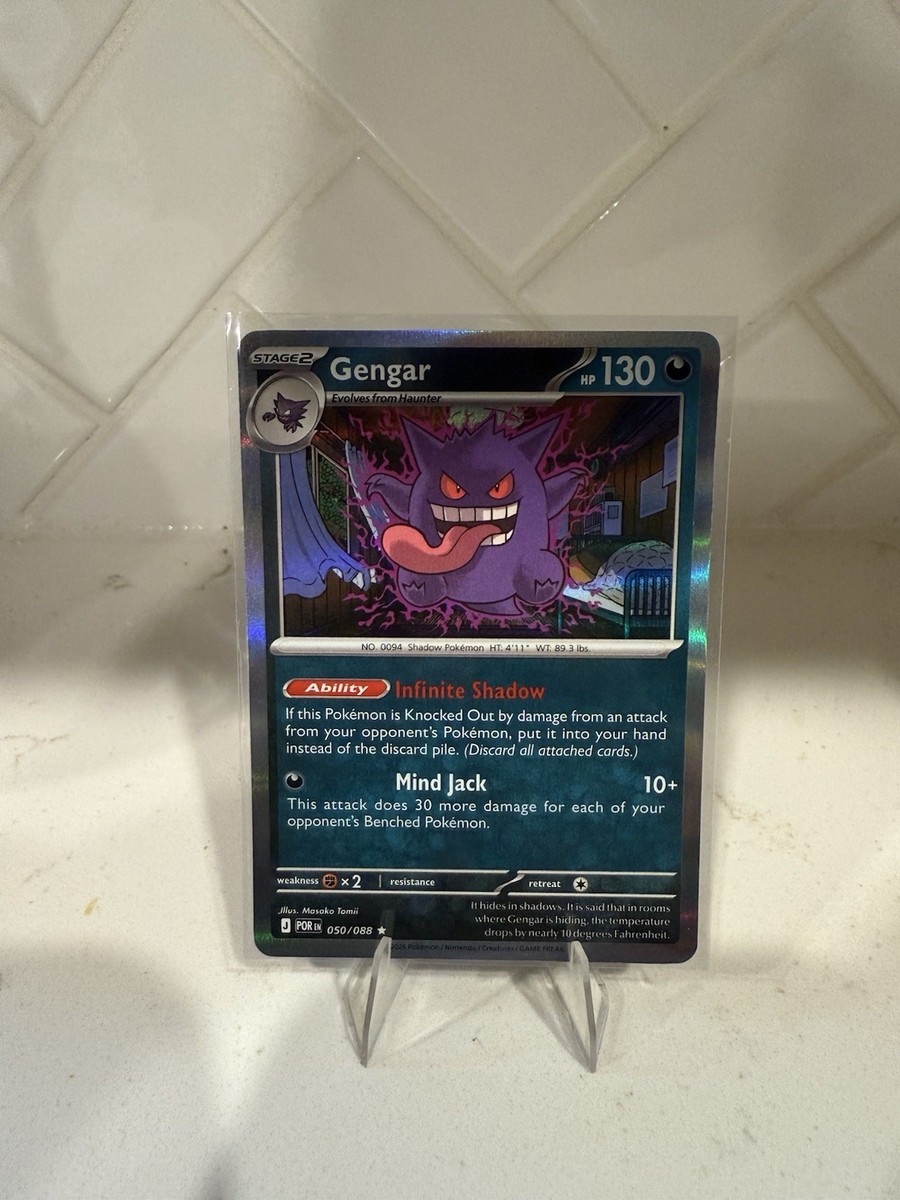 gengar pokemon card ebay Pokmon Gengar Fossil Rare Stage 2 80 HP Card 20/62 1st Edition English