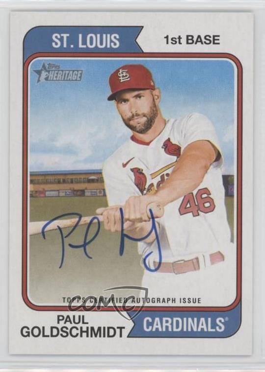 2023 Topps Heritage Real One Auto Paul Goldschmidt #ROA-PG Auto k4s
