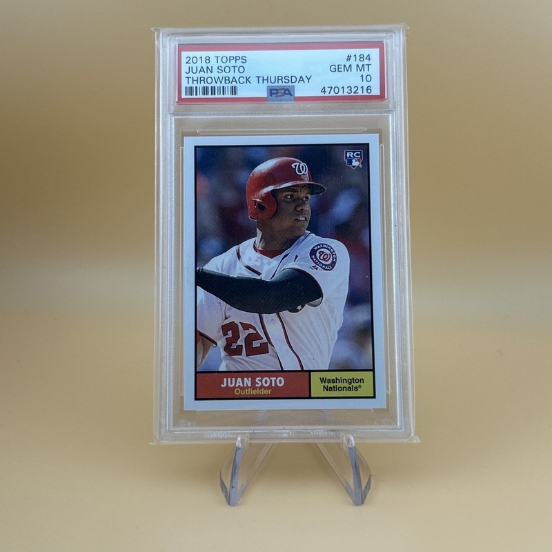 2018 Topps Throwback Thursday TBT #184 Juan Soto Rookie RC PSA 10💎🔥