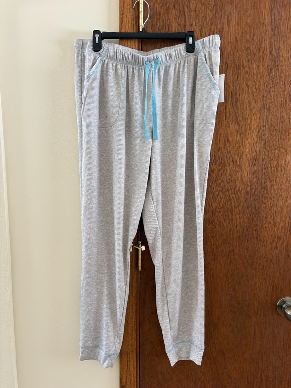NWT Women's Sonoma Goods For Life Sleep Joggers Light Gray Size XXL