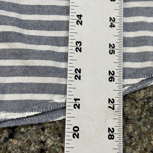 Coastal Men Shirt XL Blue White Striped Button Up Long Sleeve 100% Cotton - Picture 5 of 8