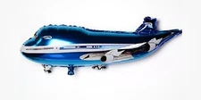 Blue Aeroplane Foil Balloon Air or Helium PARTY BIRTHDAY CELEBRATIONS CELEBRATE
