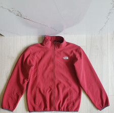 The North Face Jacket Boys XL 18/20 Red Fleece Lined Full Zip Rain Mock Neck Top