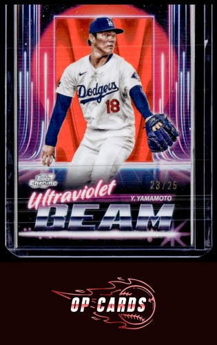 Yoshinobu Yamamoto [Orange] #UB-14 2025 Topps Cosmic Chrome Ultraviolet Beam card
