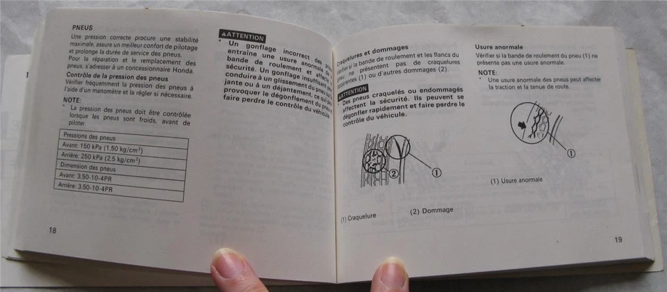 HONDA NH80 Motorcycle Owners Handbook 1988 #37GC8600 Multi-Lingual - Image 3 of 4