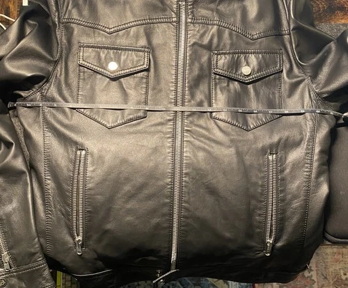 The Kooples Black Leather Lambskin Jacket NWOT. Size 52 / Fits US M-L image 4