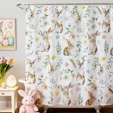 Easter Shower Curtain Easter Bunny Shower Curtains for Bathroom Cute Spring Bath