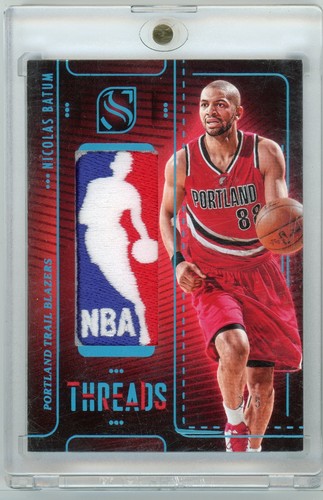 NICOLAS NIC BATUM 2024 PANINI SILHOUETTES THREADS LOGOMAN GAME USED /5 BLAZERS