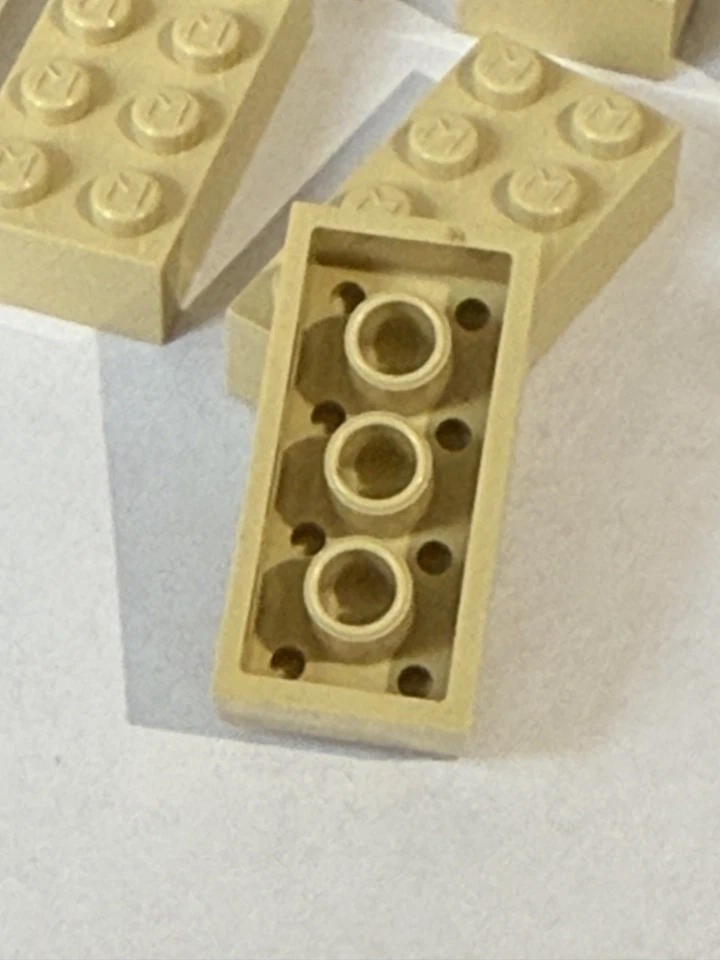 x10 LEGO Modulex 2x4 Mx Buff Tan Architectural Building Bricks - Image 3 of 3