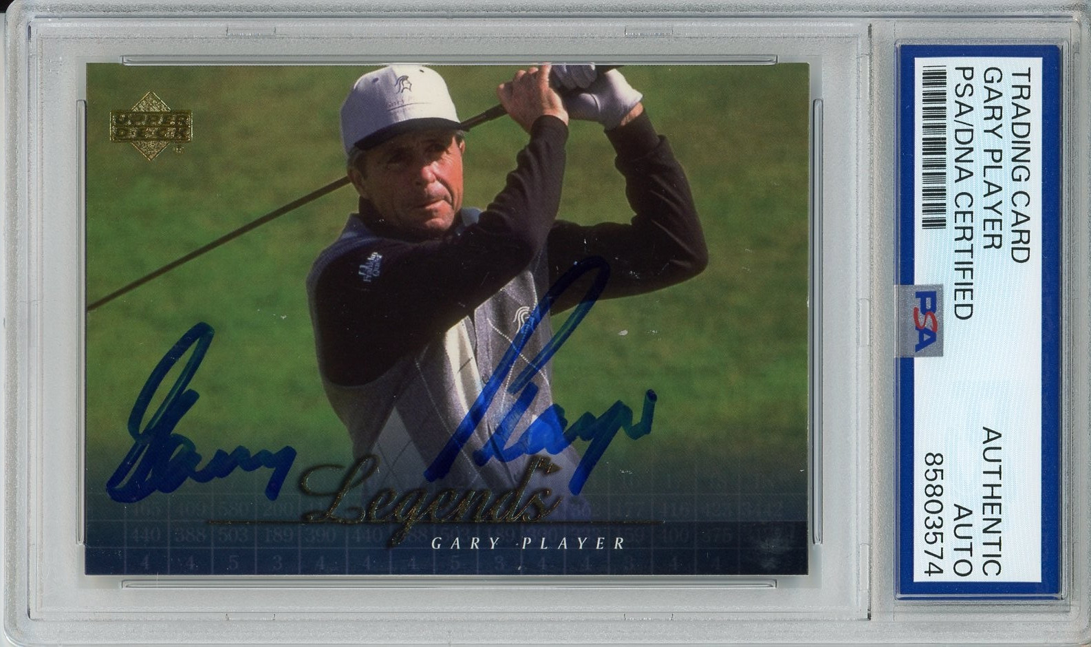2001 UD UPPER DECK GOLF LEGENDS GARY PLAYER SIGNED PSA DNA COA AUTOGRAPH AUTO