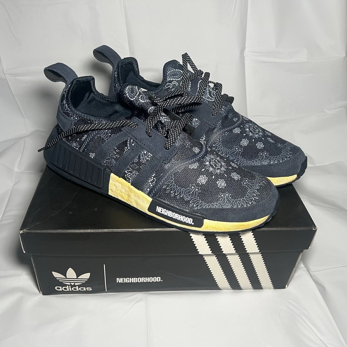 adidas Neighborhood x NMD_R1 Navy Paisley Bandana | eBay