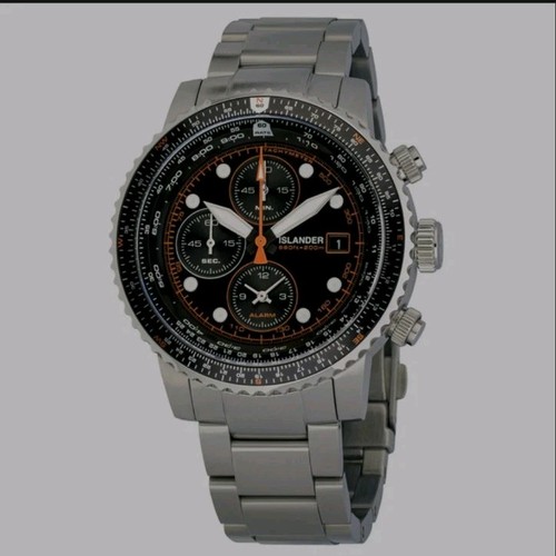 Islander Calverton Flight Chronograph Alarm Watch with Black Dial #ISL-282