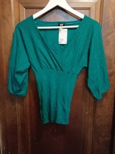 Green H M Pullover Sweater Size S NWT 