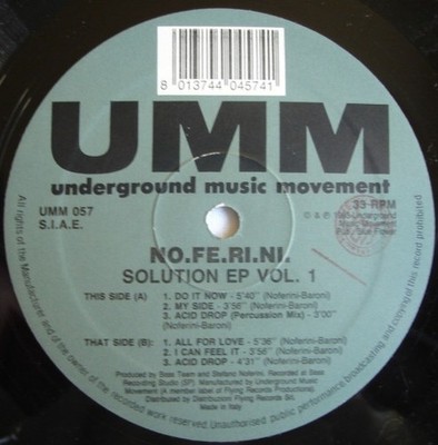 No.Fe.Ri.Ni. - Solution EP Vol. 1 (12'', EP)
