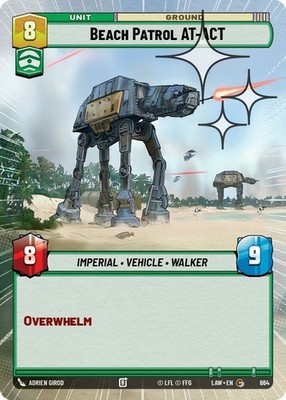 x3 Beach Patrol AT-ACT - Hyperspace Foil C Star Wars A Lawless Time M/NM