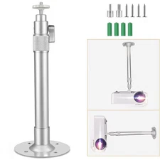 2-in-1 Universal 360° Swivel Tilt Projector Mount Ceiling Wall Holder Bracket US