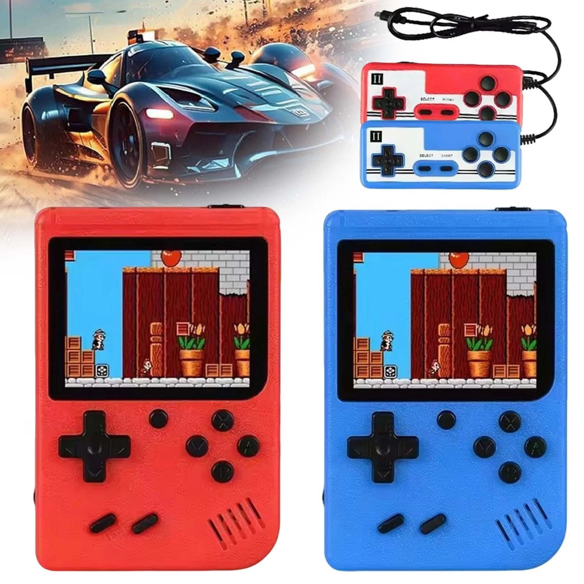 Retro Gameboy X7 Retro Handheld Konsole – 4,1 Zoll, 10000+ Spiele, TV-Out, MP3, E-Book, 8 GB Speicher Video Output Unterstützung