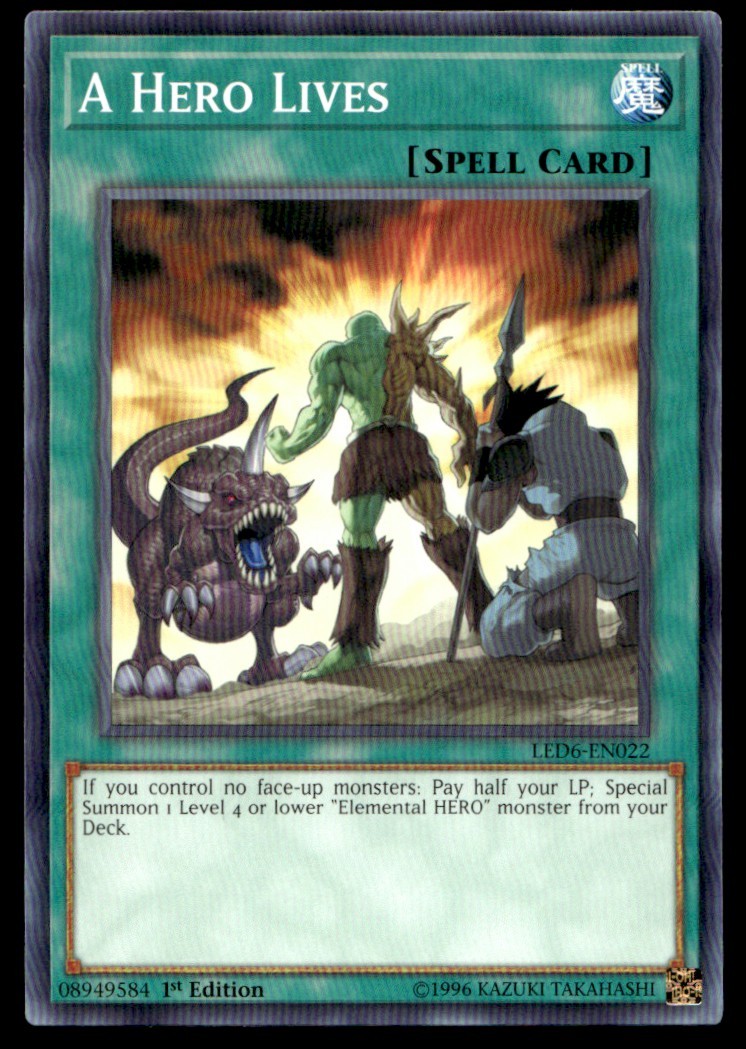 A Hero Lives Legendary Duelists: Magical Hero LED6-EN022 MP YuGiOh TCG