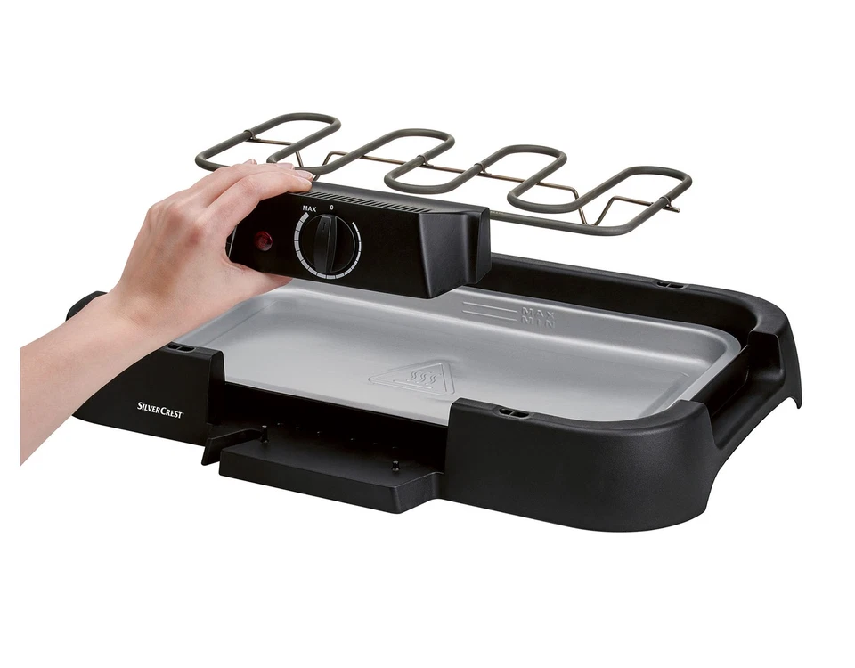 SILVERCREST Elektro-Tischgrill Grill Campinggrill STGE 2000 2000 Watt *B-Ware - Bild 4 von 4