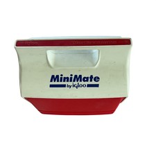 Igloo MiniMate Cooler Vintage Red White Personal Lunch Box 4 Quart Made in USA
