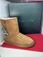 EMU Australia Platinum Stinger Lo Chestnut 20002 Sheepskin Boot Womens Sz 10 NIB