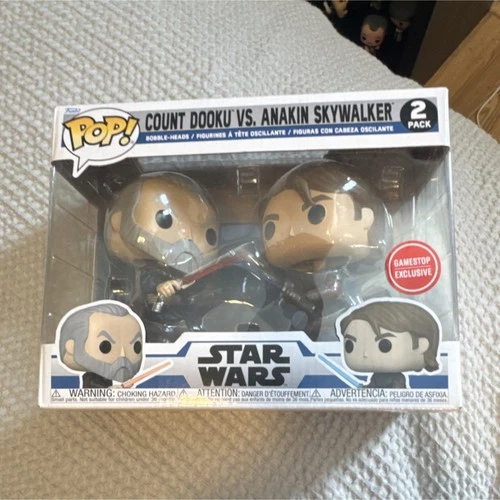 Funko Pop! Star Wars Count Dooku vs Anakin Skywalker 2 Pack GameStop Exclusive