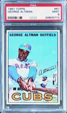 1967 TOPPS #87 GEORGE ALTMAN PSA 9 MINT CUBS
