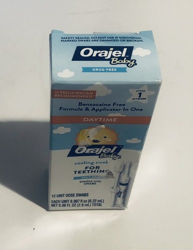 Baby Daytime Cooling Swabs for Teething Drug-Free 12 Count (Pack of 1) Swabs - Picture 2 of 7