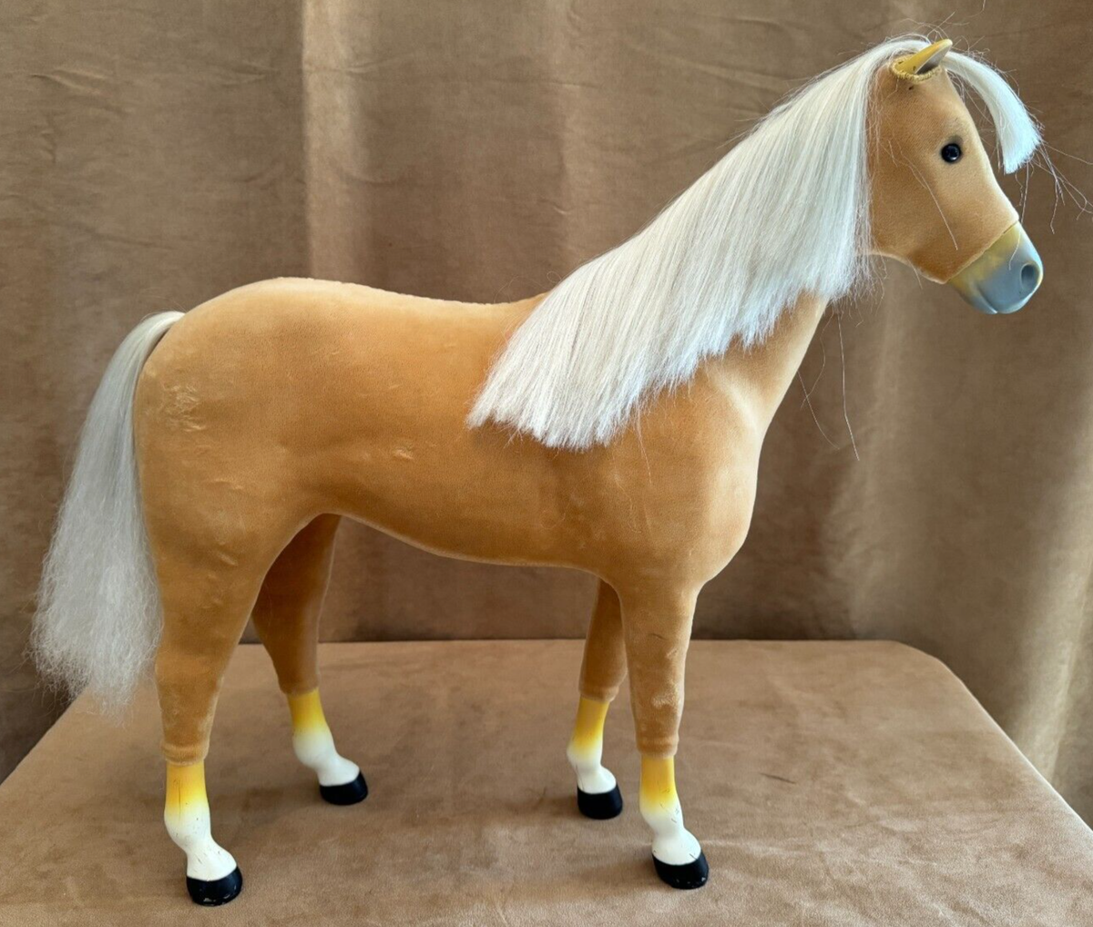 🐴 American Girl Doll - Cheval Palomino Doré Vintage - Crinière Blonde - 18 Inches