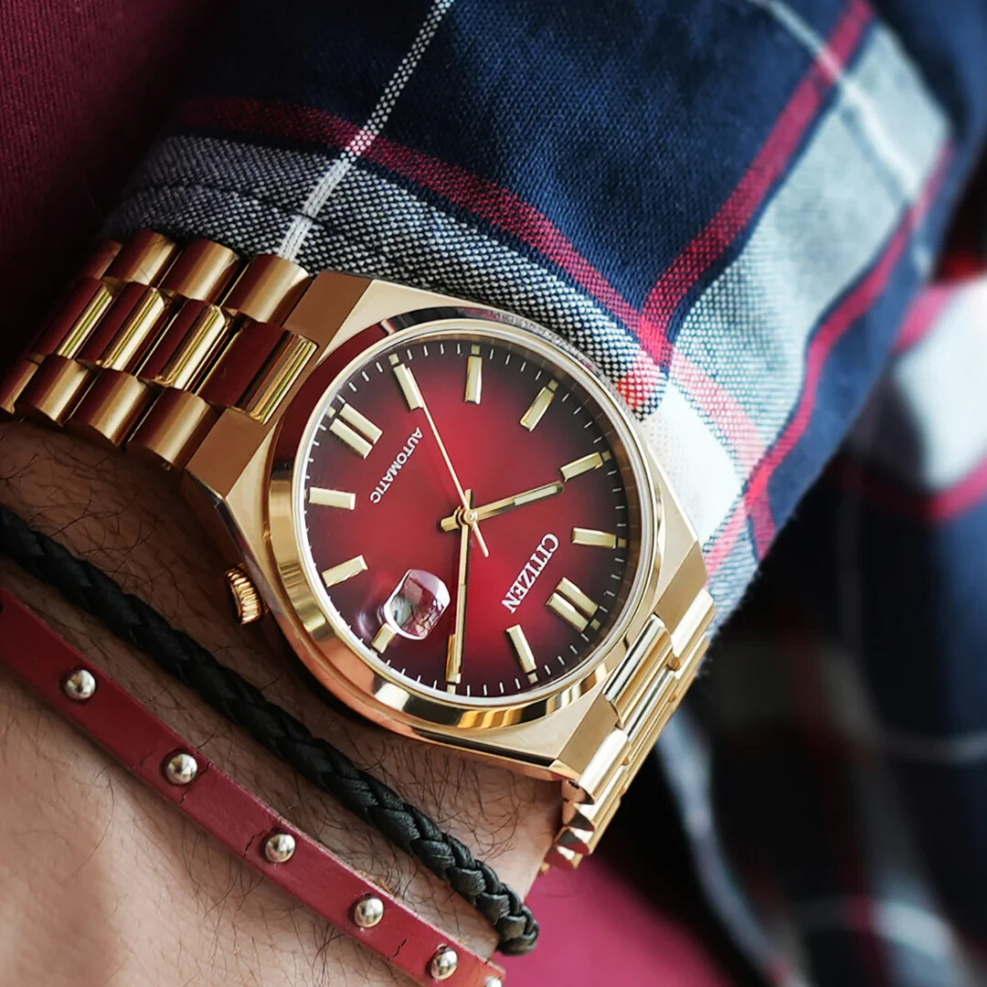 その他 Naan Tso CITIZEN NJ0153-82X Tsuyosa Automatic Red Dial Gone Tone
