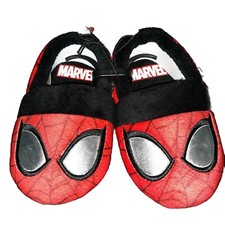 Marvel Spiderman House Slippers Shoes Size 7/8 Boys Slip On