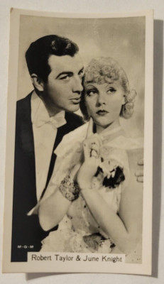 1937 Sinclair Film Stars Series 2 #91 Robert Taylor & June Knight (B)