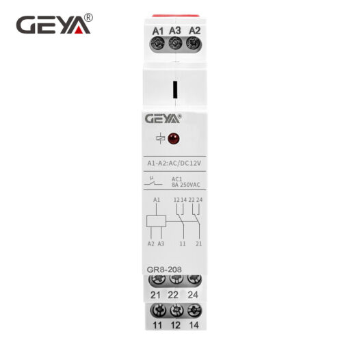 Auxiliary Relay AC/DC12V Electromagnetic Relay 8A/16A SPDT Module Relay Din Rail - Picture 14 of 16