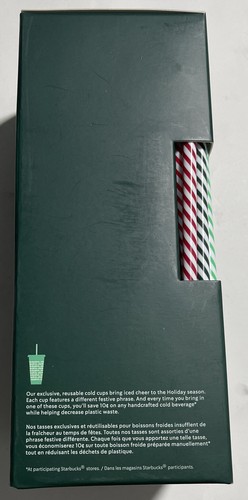 Starbucks 2019 Vacaciones Invierno Reutilizables Tazas Frías Paquete de 5 con Pajitas Nuevo Navidad - Imagen 3 de 7