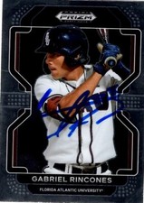 Gabriel Rincones signed 2022 Panini Prizm Draft Picks auto PHILLIES