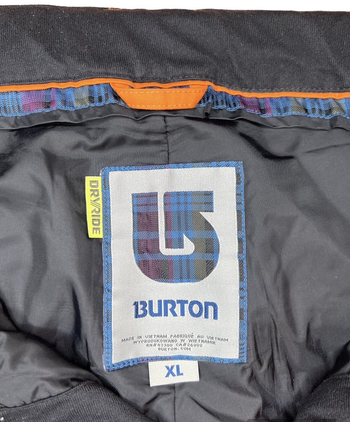 Burton Snow Pants Mens Size XL Orange DryRide Snowboard Ski eBay