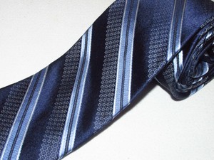 Novo-John-W-Nordstrom-Gravata-Listra-Azul-Escuro-Slim-Tecido-Cetim-De-Seda-Luxo-Designer