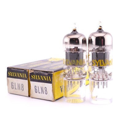 Two SYLVANIA 6LN8 6BL8 Tubes NOS NIB GM%: 110/84 113/82 AMPLITREX