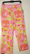 NWT LILLY PULITZER LILLY CAPRI PANTS SUN SALUTE 2P 2 P