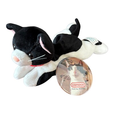 Conoco Plush Beanie Cat And Button