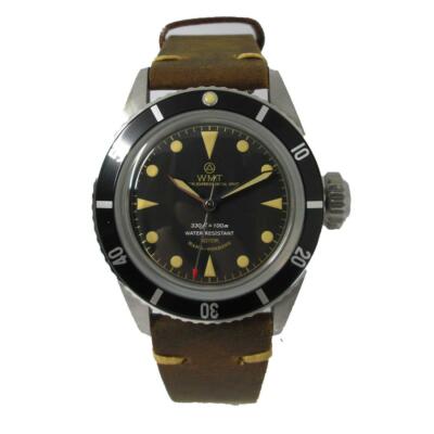 Walter Mitt Sea Diver Acciaio Automatico Vintage Marrone Pelle
