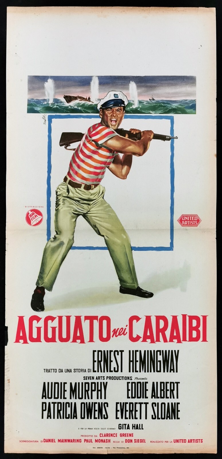 Locandina originale film Agguato nei Caraibi (1958) - Regia di Don Siegel