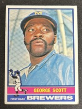 1976 Topps George Scott Baseball Card #15 Brewers 1B Low-Grade