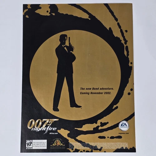 007 Nightfire James Bond GameCube Xbox PS2 Nov 2002 Print Ad/Poster Promo Art