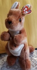 TY Beanie Buddy Plush "Pouch" Kangaroo  Joey In Pouch NWT
