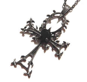 Dettagli Su Spinoso Ankh Ciondolo Canna Di Fucile Colore Nero Egiziano Ansate Croce Scuro